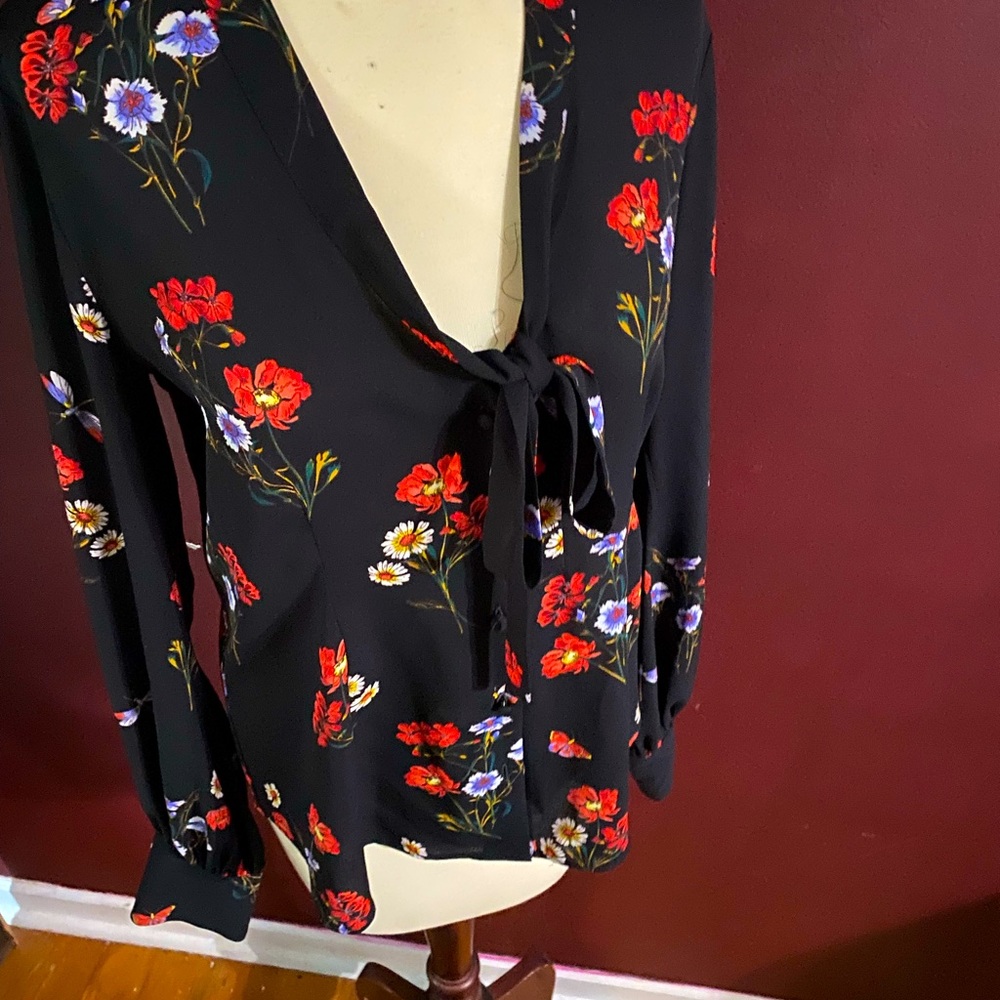 Express Floral Portofino Blouse